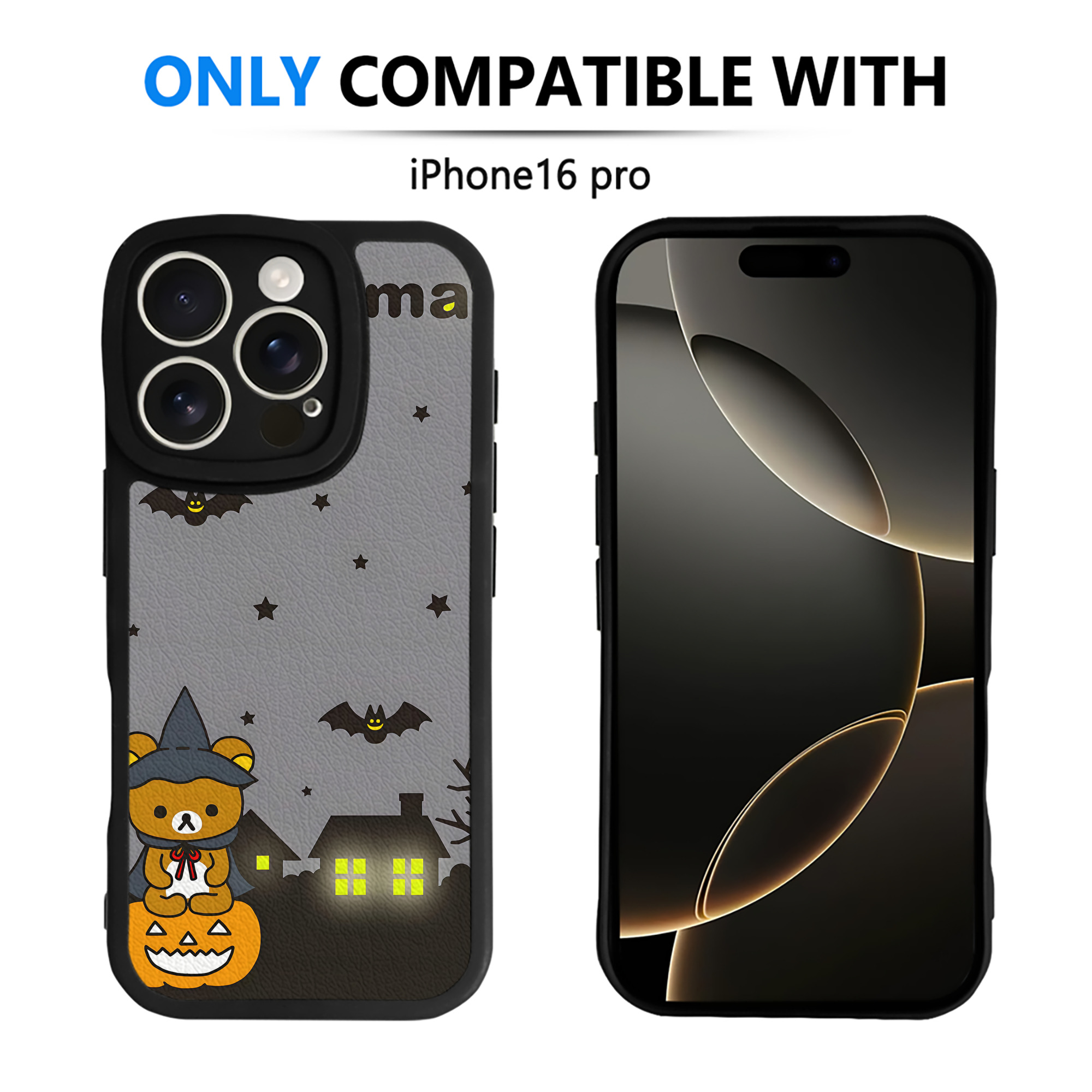 （画像用） リラックマ リラックマ キイロイトリ Rilakkuma Korilakkuma Kiiroitori 【iPhone 16シリーズ対応】シリコンスマホケース（レザー調） 材質：シリコン